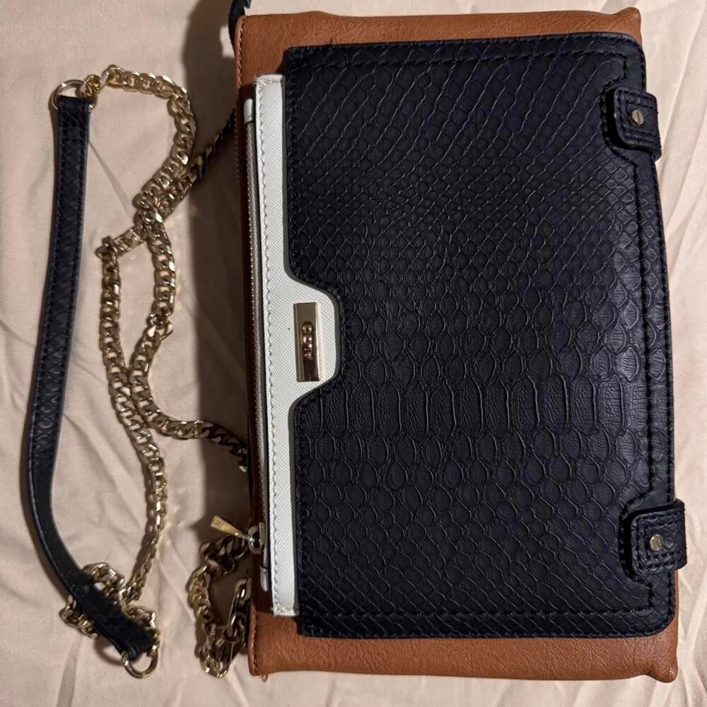 ALDO Black & Gold Clutch / Crossbody Bag